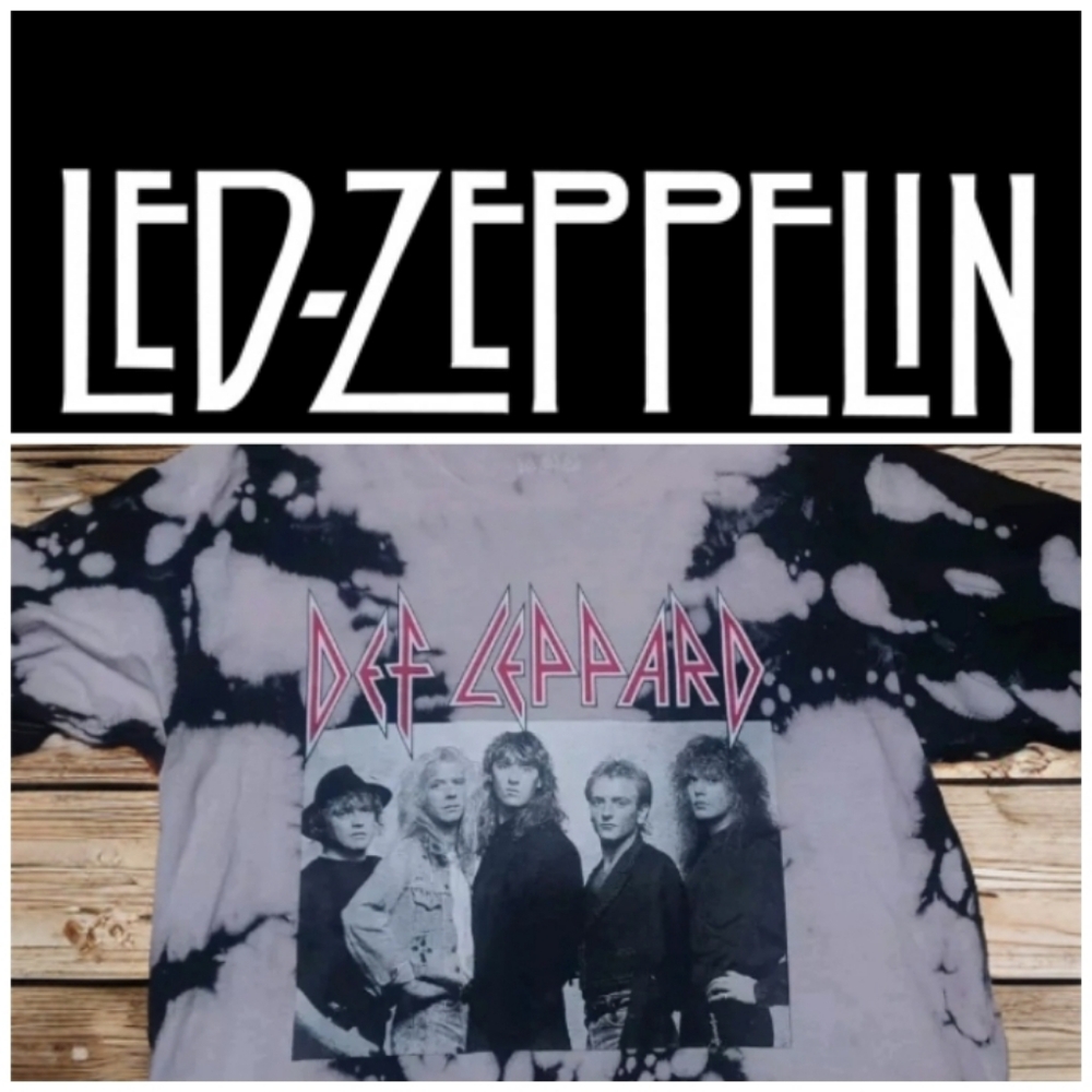 Def Leppard Shirt Mens Size 1XL Graphic Rock Band Tie Dye Tee